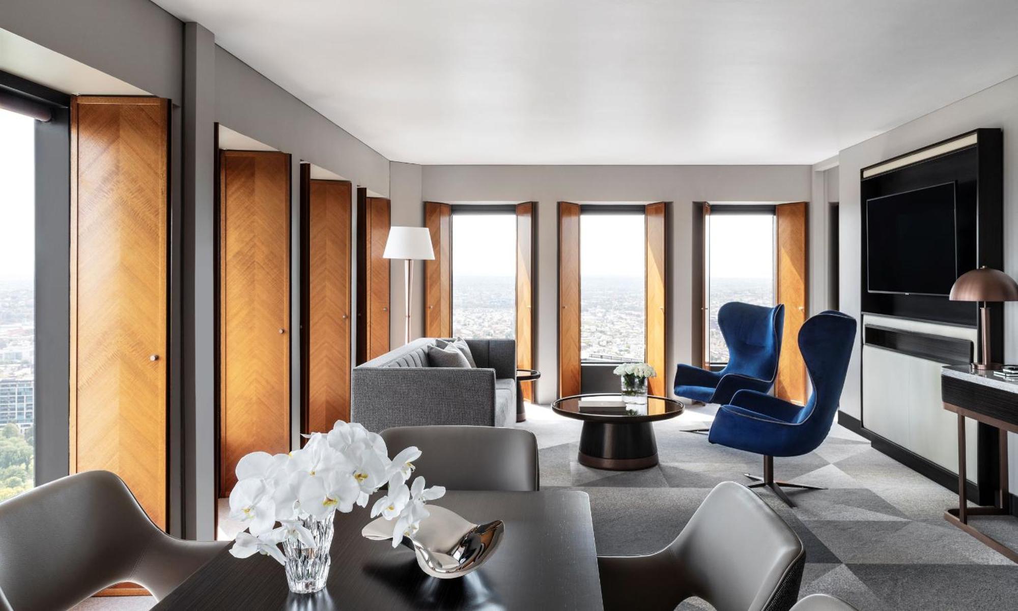 Sofitel Melbourne On Collins Hotel Exterior photo The living room of a suite at the Mandarin Oriental, Munich